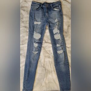 KanCan Ripped Blue Skinny Jeans